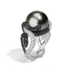 Black And White Pearl Ring Meaning Ring By Utopia Natural Pearl Jewelry Black Pearl Jewelry Jewelry