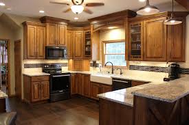 Rural Kewanee Kitchen Remodel With Rustic Beech Cabinets And White Sand Granite Rustic Kitchen Other By Village Home Stores