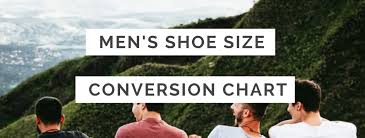 Mens Shoe Size Conversion Chart Us Uk Eu Au Ind