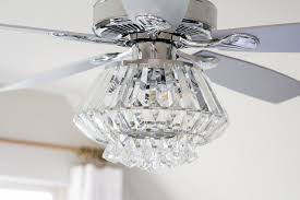 Remove the existing light fixture. Home Design Crystal Chandelier Fan