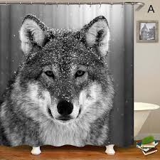3d Duschvorhang Wolf Muster Wasserdicht Und Anti Schimmel Zu Gunstigen Preisen Kaufen Shower Curtain Art Shower Curtain Wolf Shower Curtain