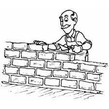 Murals — pink puddle studio. Man Building Wall Coloring Page Brick Wall Drawing Coloring Pages Pattern Coloring Pages