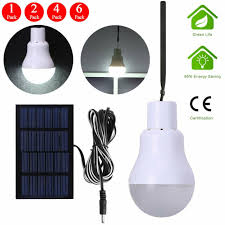 Solar Panel Powered Ball Bulb Two Lamps 10 Led Lighting Lights Bulbs Home Garden For Sale Online Ebay