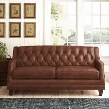 We have a variety of different sofa chairs available on our site, from modern designs to classic ones, in leather and fabric, patterned and solid, with a variety of subtle design touches like tufted armrests or wood feet. Brennon 76 Genuine Leather Sofa Reviews Birch Lane