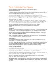words that weaken your resume
