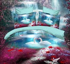 Shop for full xl sheets at bed bath & beyond. 3d Swan Lake Red Blue Bedding Set Queen Size Quilt Duvet Cover Bed In A Bag Sheets Bedspread Bedroom Linen Bedclothes Animal Bed In A Bag Bed In Bagcover Bed Aliexpress