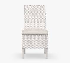 Modway gear rustic modern farmhouse elm wood rattan four dining chairs in white. Torrey All Weather Wicker Dining Chair White Wash Pottery Barn