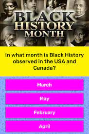 Follow along as we shine light on black history and black present throughout february and bey. In What Month Is Black History Trivia Questions Quizzclub