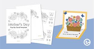 More templates from cool creativities. Mother S Day Pop Up Card Template Teaching Resource Teach Starter