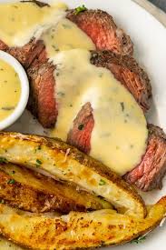 Creamy bearnaise rib eye steak. Sheet Pan Steak And Fries With Microwave Bearnaise Sauce 40 Aprons