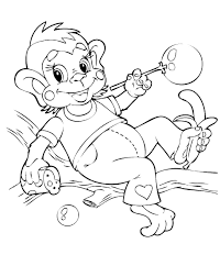Search through 623,989 free printable colorings at. Online Coloring Pages Monkey Coloring Monkey Blow Bubbles Ape