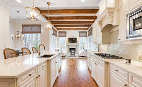 Choosing a marble backsplash for white cabinets means you are keeping the kitchen bright, but still with a bit of texture thanks to the grey coloring throughout. White Kitchen Cabinet Ideas Beautiful Cabinetry Designs