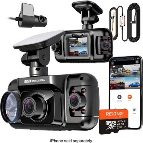 Rexing R4 4 Channel Dash Cam W/ All Around 1080p Resolution, Wi-Fi, and GPS