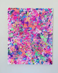 Abstract Pink Art Neon Painting Pink Splatter Art Original Pink Art Pink Large Painting Acrylic Canvas Splatter Art Paint Splatter Art Flower Painting Original