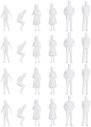Amazon.com: Fashionclubs 1:50 Scale Model People Unpainted Figures ...