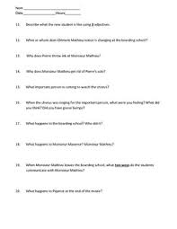 Les Choristes Questions For The Film This Or That Questions Film Synopsis