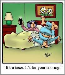 Spectickles It S A Taser It S For Your Snoring Funny Cartoons Jokes Cartoon Jokes Husband Jokes