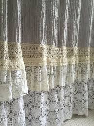 Image Result For Grey Ruffled 84 Shower Curtain Shabbychicbathrooms Shabby Chic Shower Curtain Ruffle Shower Curtains Shower Curtain Decor