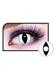 Yrthor 1 pair halloween cat eye coloured lenses cosplay supernatural lens, color lens, color student, beautiful student,yellow circle $11.98 $ 11. White Cat Eye Contact Lenses Halloween Costume Ideas 2021