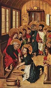 In the catholic church, this is called the holy thursday mandatum, and the rite takes place after the homily. Maundy Foot Washing Wikipedia