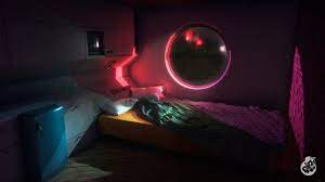 Raining In Kyoto Cyberpunk Interior Design Futuristic Interior Cyberpunk Room