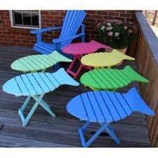 Folding Adirondack Fish Tables Too Cute Beach Furniture Beach House Decor Pallet Furniture Outdoor