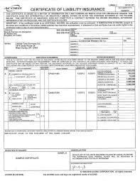 Acord Certificate Of Liability Insurance Fillable Form Awesome Acord For Certificate Of Liability I In 2020 Certificate Templates Business Plan Template Best Templates