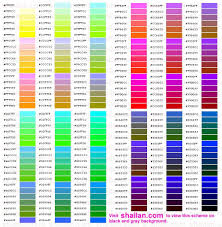 Msparp Color Chart Web Development Programming Coding Color Coding