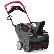 Troy Bilt Squall 21 In 208 Cc Single Stage Gas Snow Blower With Electric Start And E Z Chute Control And Dual Led Headlights Squall 208ex Gas Snow Blower Led Headlights Home Snow