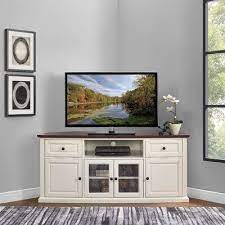 Charlton Home Whittiker Tv Stand For Tvs Up To 60 Color Mahoganyoff White Corner Tv Stand Corner Tv Stands Corner Tv