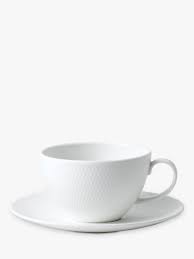 Wedgwood Gio Tea Cup And Saucer White 260ml At John Lewis Partners