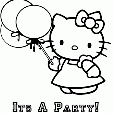 Hello kitty coloring pages birthday. Hello Kitty Coloring Page Happy Birthday Coloring Home