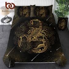 Le fibre naturali del lino creano sottili variazioni nella superficie che conferiscono al copripiumino una texture unica tra il lucido e. Beddingoutlet Oro Scorpione Set Di Biancheria Da Letto Queen Meteor Scorpione Copripiumino Costellazione Letto Set Di Stampa Della Boemia Nero Biancheria Da Letto Bed Set Bedding Setbedding Sets Queen Aliexpress