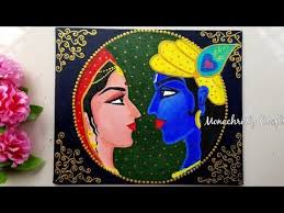 Radha Krishna Painting For Beginners Easy Step By Step Tutorial Youtube Buddhist Art Drawing Diy Art Painting Mandala Art Lesson