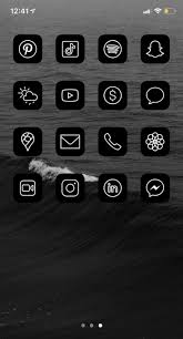 Black Iphone Ios 14 App Icons Dark Theme App Icons For Iphone Ios 14 25 Set Pack 5 Backgrounds In 2020 App Icon Themes App Icon