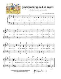 Partager sur:facebook twitter linked in. Malbrough S En Va T En Guerre Kids Free Piano Sheet Music Pdf