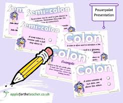 Getting these two punctuation marks grammatically correct in your writing can be a little challenging at first. Colons And Semicolons Powerpoint Presentation Ks2 Apple For The Teacher Ltd