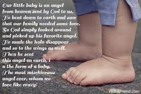 The idea is or was to. Our Baby Is An Angel New Baby Poem