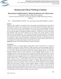 Qr code utk pendaftaran big stage. Pdf Anxiety And Critical Thinking In Debate