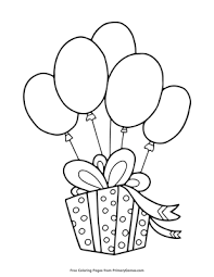 Maybe you would like to learn more about one of these? Birthday Present With Balloons Coloring Page Free Printable Pdf From Primarygames