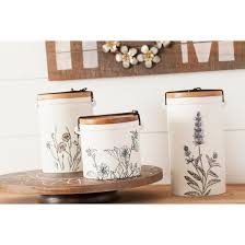 See more ideas about pottery, pottery canister sets, canister sets. Mistana Ceramic Stamped Botanical 3 Piece Kitchen Canister Set Reviews Wayfair
