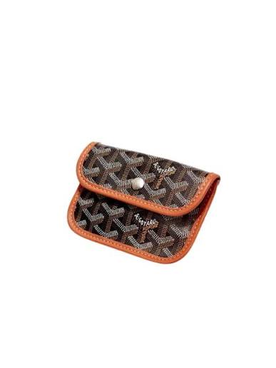 Goyard Pouch, mini, black and tan