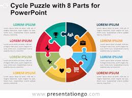 It will catch listeners and clarify a considered issue. Cycle Puzzle With 8 Parts For Powerpoint Presentationgo