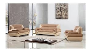100% genuine leather upholstery envelops the sofa, accented by corded edges and deep tufting on the seat for a tailored touch. Sterling Modern Leather Sofa Set