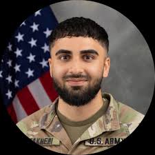 Spc. Rafay Fakheri joined the Maryland Army National Guard in 2023. He was  a full-time military human resources specialist for the G1 team at the  Fifth Regiment Armory in Baltimore, Maryland. There