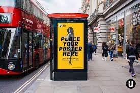 Bus Station Digital Poster Mockup Poster Mockup Bus Station London Transport Museum