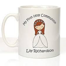 A bible is something they will carry with them and turn to for guidance throughout their journey in faith, making it a perfect gift on the big day. Buy Personalised Gift Ideas Personalised First Holy Communion Mug Girl Design Personalised Communion Gifts Communion Presents For Girls Features Price Reviews Online In India Justdial