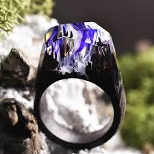 My Secret Wood S Out Of This World Resin And Wood Rings The Beading Gem S Journal In 2020 Wooden Rings Engagement Resin Jewelry Secret Wood Rings