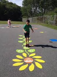 Pin By Ivone Goulart On Sensory In 2020 Playground Painting Hopscotch Natural Playground