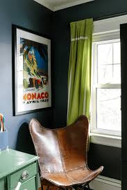 Blue and lime green decor. Dark Navy Blue Room With Lime Green Curtains Chartreuse Pantone Golden Lime Leather Sling Chair Green Living Room Decor Lime Green Curtains Chartreuse Decor